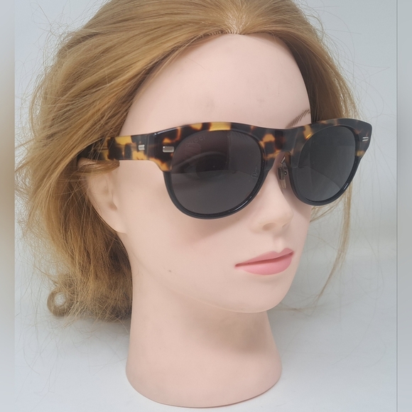 Gucci Sunglasses Tortoise Dark Gray Tint Round GG 1088/S  Y5QY1 51-22-150 - Picture 4 of 16